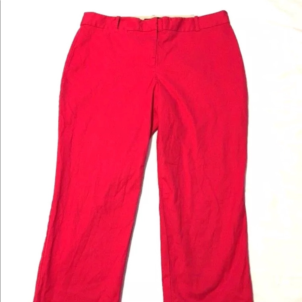 Talbots curvy capri cropped pants pink stretch